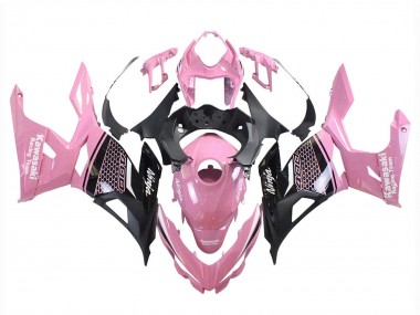 Wholesale 2018-2024 Kawasaki Ninja 400 Motorcycle Fairings - Pink Matte Black Honeycomb