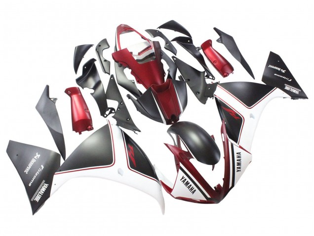 2009-2011 Yamaha YZF 1000 R1 Motorcycle Fairings - Red White Matte Black