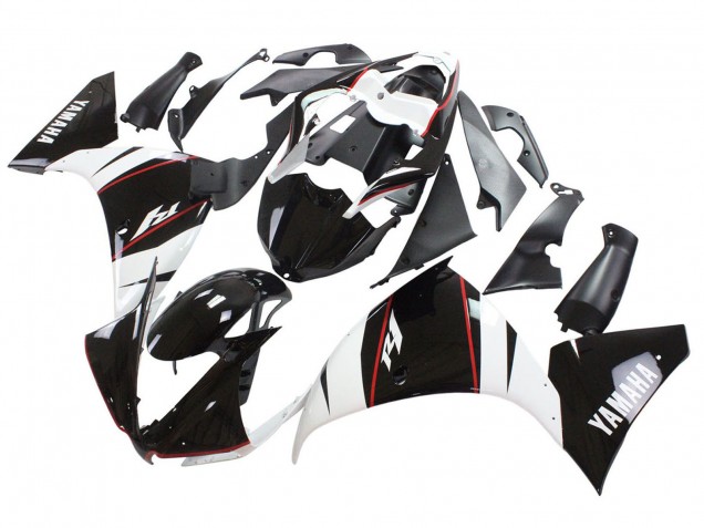 2012-2014 Yamaha YZF 1000 R1 Motorcycle Fairing - White Red Glossy Black