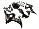 2003-2004 Yamaha YZF R6 Motorcycle Fairings - Glossy Black White Decals