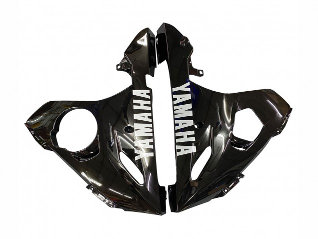 2003-2004 Yamaha YZF R6 Motorcycle Fairings - Glossy Black White Decals