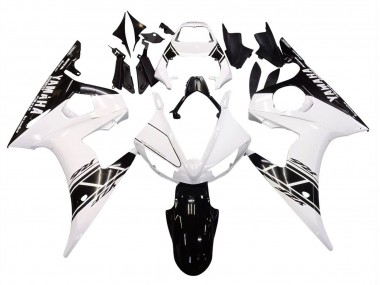 Wholesale 2003-2004 Yamaha YZF R6 Motorcycle Fairing - White Glossy Black