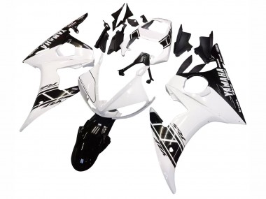 Wholesale 2006-2009 Yamaha YZF R6S Motorcycle Fairings - White Glossy Black