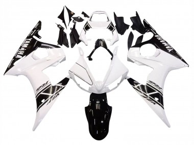 Wholesale 2006-2009 Yamaha YZF R6S Motorcycle Fairings - White Glossy Black