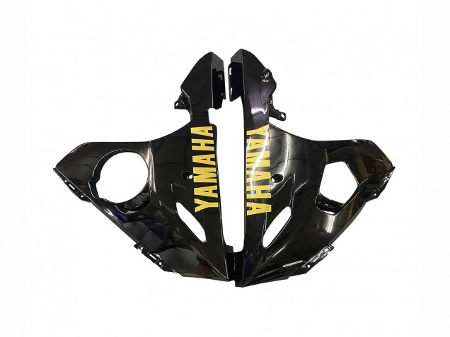 2003-2004 Yamaha YZF R6 Motorcycle Fairings - Glossy Black Gold Decals