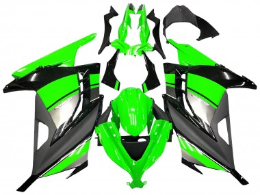 Wholesale 2013-2024 Kawasaki EX300 Motorcycle Fairings - Green Silver Black