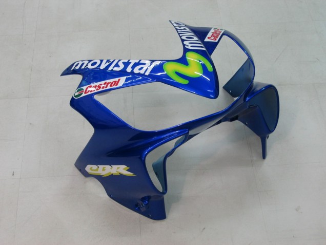 2004-2007 Honda CBR600 F4i Motorcycle Fairings - Blue Yellow Green MoviStar
