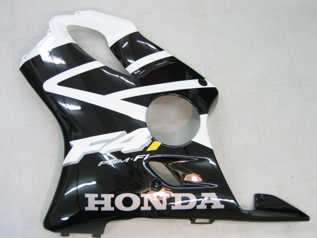 2004-2007 Honda CBR600 F4i Motorcycle Fairing - White Glossy Black