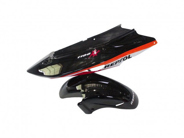 1996-2007 Honda CBR1100XX Blackbird Abs Motorcycle Fairings - Orange White Red Glossy Black Repsol