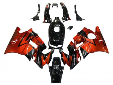 Wholesale 1991-1994 Honda CBR600 F2 Motorcycle Fairings - Orange Glossy Black