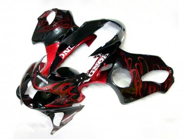 Wholesale 1999-2000 Honda CBR600 F4 Motorcycle Fairings - Glossy Black Red Flame