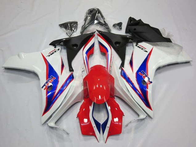 2011-2013 Honda CBR600F Motorcycle Fairings - White Red Blue HRC