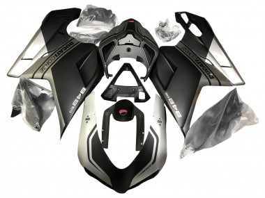 Wholesale 2007-2014 Ducati 848 Motorcycle Fairings - Silver Matte Black