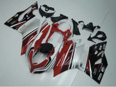 Wholesale 2011-2014 Ducati Panigale 899 Motorcycle Fairing - White Red Glossy Black