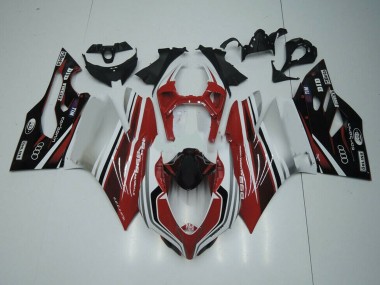 Wholesale 2011-2014 Ducati Panigale 899 Motorcycle Fairing - White Red Glossy Black