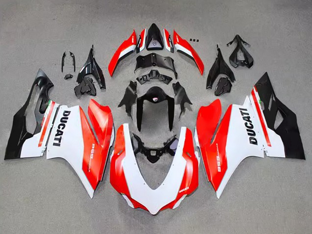 2015-2020 Ducati 959 Motorcycle Fairing - White Red Glossy Black