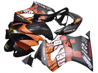 Wholesale 2002-2013 Honda VFR 800 Motorcycle Fairings - Matte Black Orange Rossi Repsol 46