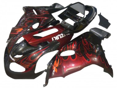 Wholesale 1998-2003 Suzuki TL1000R Motorcycle Fairings - Glossy Black Red Flame