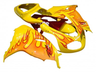 Wholesale 1998-2003 Suzuki TL1000R Motorcycle Fairings - Yellow with Red Flame