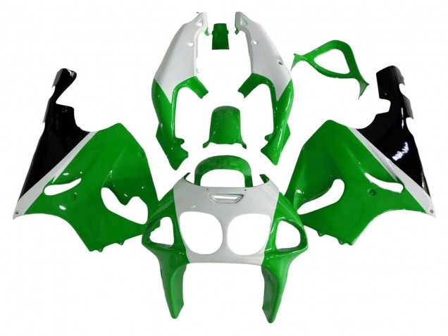 1996-2003 Kawasaki ZX7R Motorcycle Fairings - White Green Black