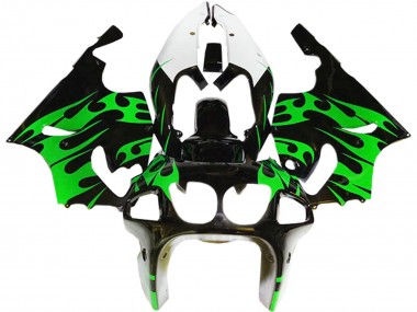 Wholesale 1996-2003 Kawasaki ZX7R Motorcycle Fairings - Green Glossy Black White