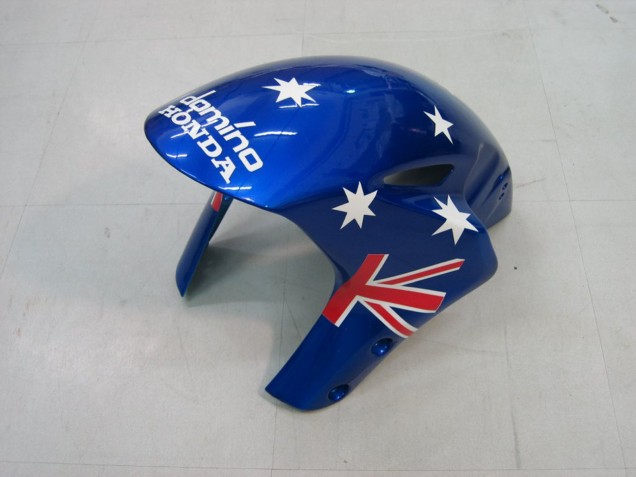 2004-2005 Honda CBR1000RR Motorcycle Fairings - White Blue Red Glossy Black Star Carrera Lee