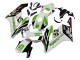 2004-2005 Honda CBR1000RR Motorcycle Fairings - White Green Glossy Black Hannspree 52
