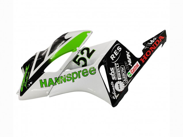 2004-2005 Honda CBR1000RR Motorcycle Fairings - White Green Glossy Black Hannspree 52