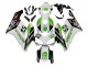 2004-2005 Honda CBR1000RR Motorcycle Fairings - White Green Glossy Black Hannspree 52