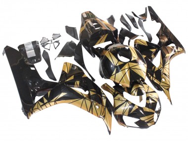Wholesale 2006-2007 Honda CBR1000RR Motorcycle Fairings - Gold Glossy Black