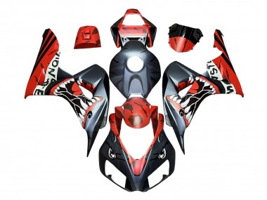 Wholesale 2006-2007 Honda CBR1000RR Motorcycle Fairings - Red Matte Black Monster Shark