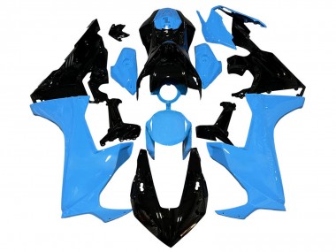 Wholesale 2017-2023 Honda CBR1000RR Motorcycle Fairings - Blue Glossy Black