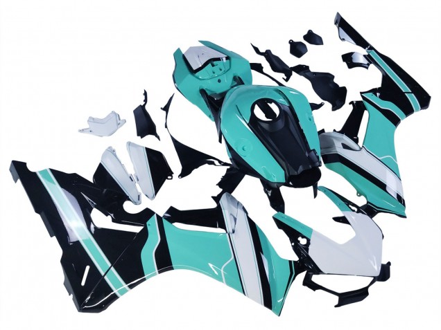 2017-2023 Honda CBR1000RR Motorcycle Fairings - White Light Blue Glossy Black