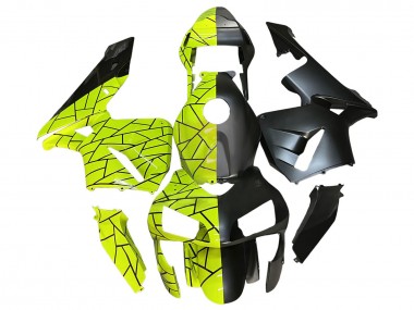 Wholesale 2003-2004 Honda CBR600RR Motorcycle Fairings - Fluorescent Green Matte Black