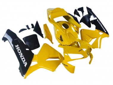 Wholesale 2003-2004 Honda CBR600RR Motorcycle Fairings - Yellow Glossy Black