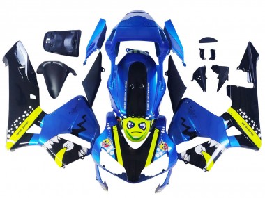 Wholesale 2003-2004 Honda CBR600RR Motorcycle Fairings - Blue Neon Yellow Glossy Black Shark