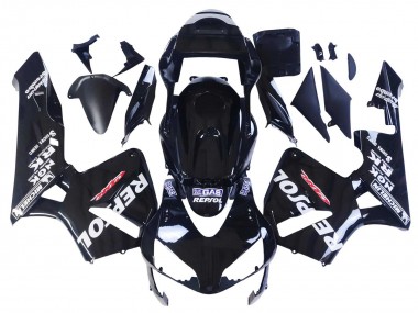 Wholesale 2003-2004 Honda CBR600RR Motorcycle Fairings - Glossy Black White Repsol