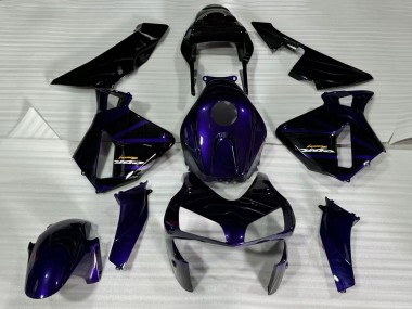 Wholesale 2003-2004 Honda CBR600RR Motorcycle Fairings - Dark Blue Glossy Black