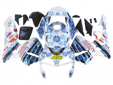 Wholesale 2003-2004 Honda CBR600RR Motorcycle Fairings - White Blue Red Nastro Azzurro 46