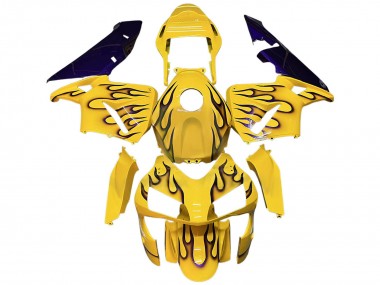 Wholesale 2003-2004 Honda CBR600RR Motorcycle Fairings - Yellow Black Flame