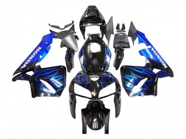 Wholesale 2005-2006 Honda CBR600RR Motorcycle Fairing - Glossy Black Blue Flame