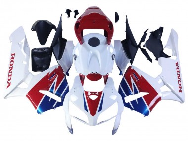 Wholesale 2005-2006 Honda CBR600RR Motorcycle Fairing - White Red Blue HRC