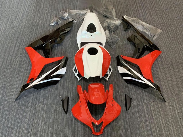 2007-2008 Honda CBR600RR Motorcycle Fairing Kits - White Red Glossy Black