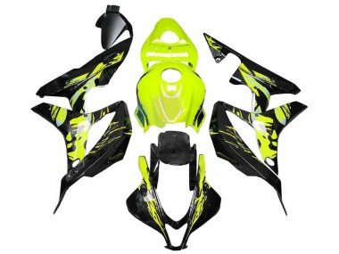 Wholesale 2007-2008 Honda CBR600RR Motorcycle Fairings - Yellow Glossy Black