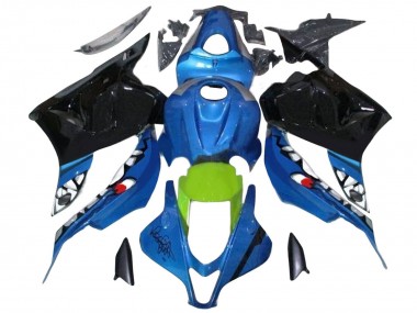Wholesale 2009-2012 Honda CBR600RR Motorcycle Fairings - Blue Green Glossy Black Shark