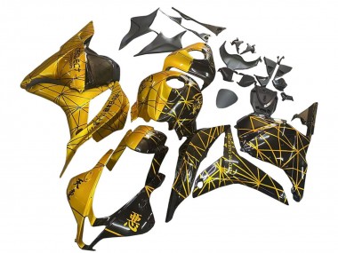 Wholesale 2009-2012 Honda CBR600RR Motorcycle Fairings - Gold Glossy Black