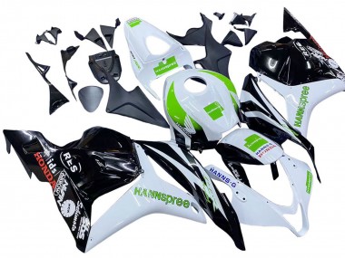 Wholesale 2009-2012 Honda CBR600RR Motorcycle Fairings - White Green Glossy Black Hannspree