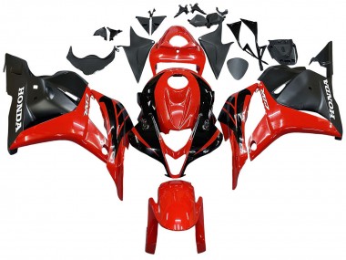 Wholesale 2009-2012 Honda CBR600RR Motorcycle Fairings - Red Glossy Black Matte Black Stripe