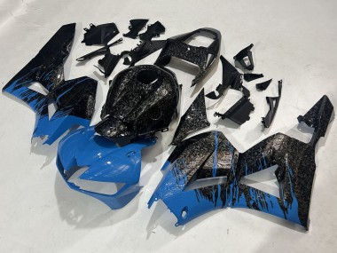 Wholesale 2009-2012 Honda CBR600RR Motorcycle Fairings - Black Forged Carbon Fiber Blue