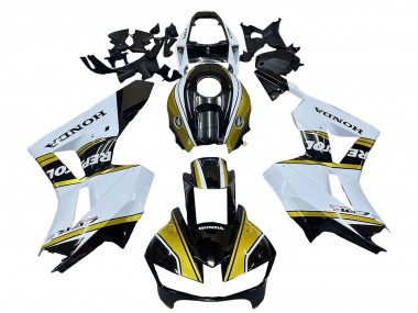 Wholesale 2013-2023 Honda CBR600RR Motorcycle Fairings - White Gold Glossy Black Repsol